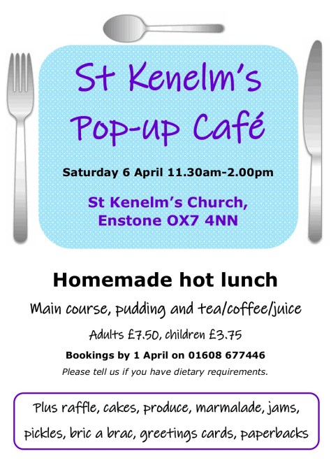 Pop up cafe poster April 19 A5